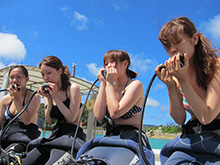 Diving explanation on land