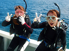 Practice in shallow waters of the sea